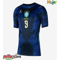 Camiseta Brasil Matheus Cunha #9 Visitante Equipación para mujer Mundial 2026 manga corta